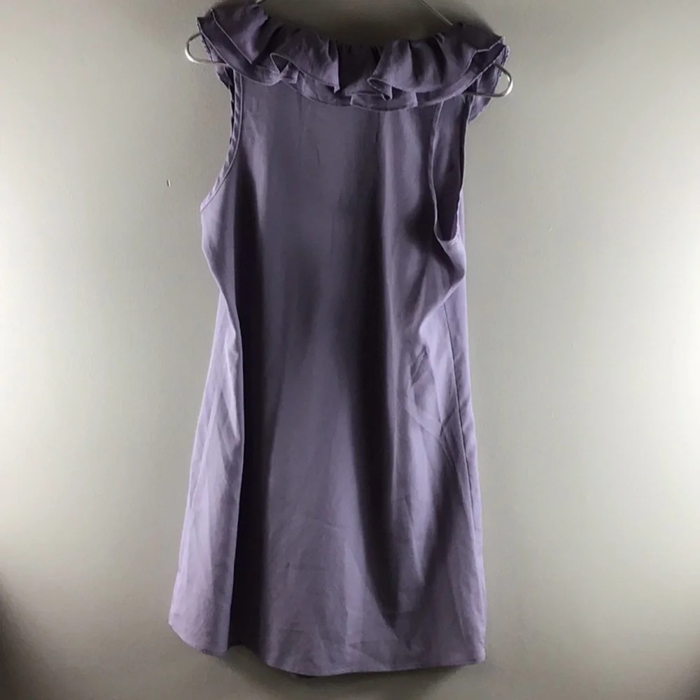 Anthropologie Purple Ruffle Mini Dress - Picture 6 of 8